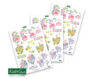 Flowers Die-Cuts, 3 sheets